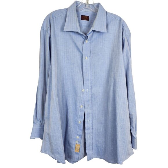 Graham & Gunn Men S* Dress Shirt Light Blue Business Casual Modest Neutral Shirt - Picture 4 of 16